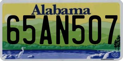 AL license plate 65AN507