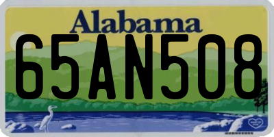 AL license plate 65AN508