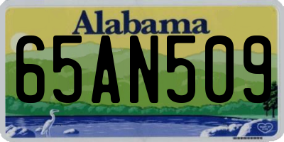 AL license plate 65AN509