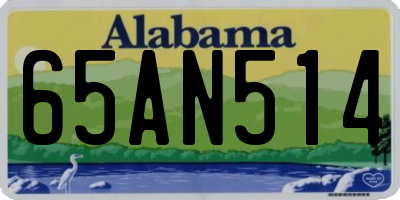 AL license plate 65AN514