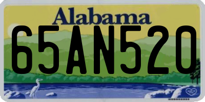 AL license plate 65AN520