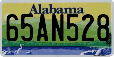 AL license plate 65AN528