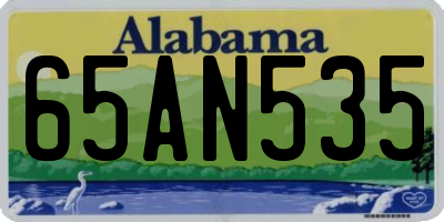 AL license plate 65AN535