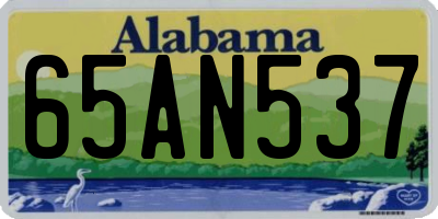 AL license plate 65AN537