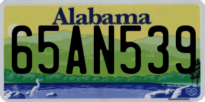 AL license plate 65AN539