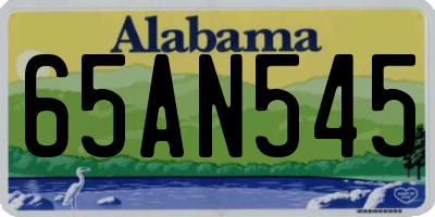 AL license plate 65AN545