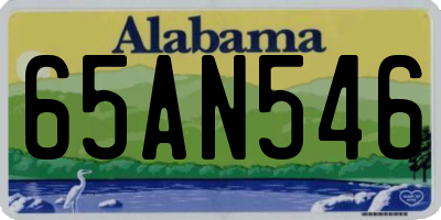 AL license plate 65AN546