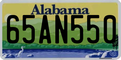 AL license plate 65AN550