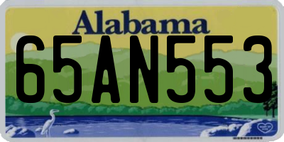AL license plate 65AN553
