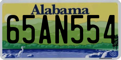 AL license plate 65AN554