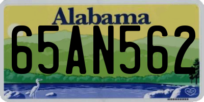 AL license plate 65AN562