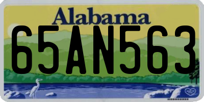 AL license plate 65AN563