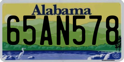 AL license plate 65AN578