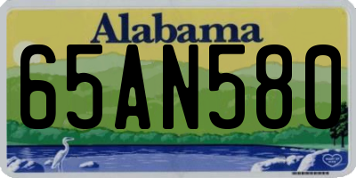 AL license plate 65AN580