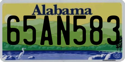 AL license plate 65AN583