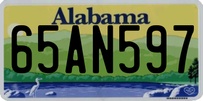 AL license plate 65AN597
