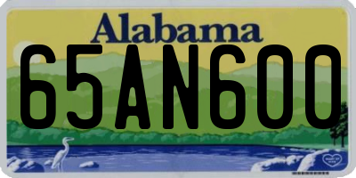 AL license plate 65AN600