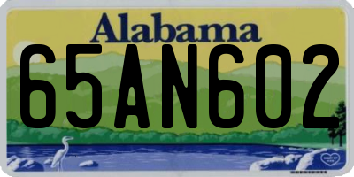 AL license plate 65AN602