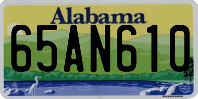 AL license plate 65AN610