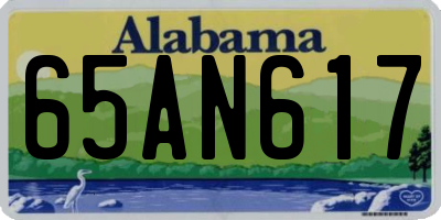 AL license plate 65AN617