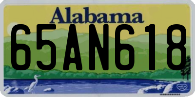 AL license plate 65AN618