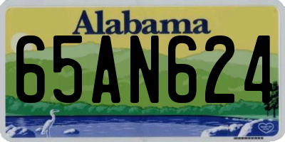AL license plate 65AN624
