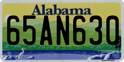 AL license plate 65AN630