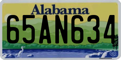 AL license plate 65AN634