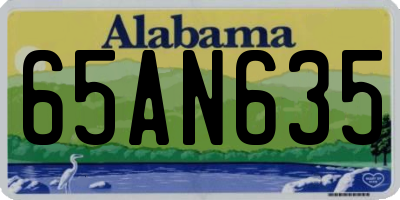 AL license plate 65AN635