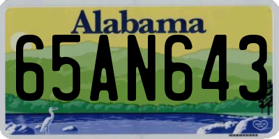 AL license plate 65AN643
