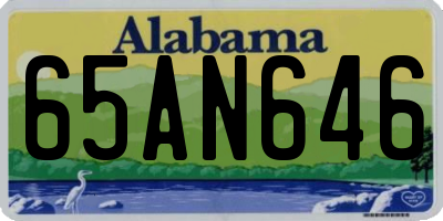 AL license plate 65AN646