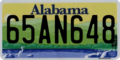 AL license plate 65AN648