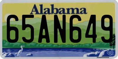 AL license plate 65AN649