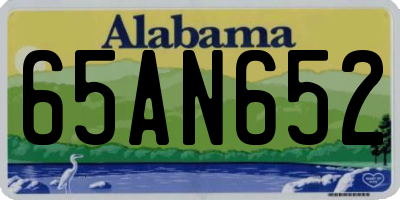 AL license plate 65AN652