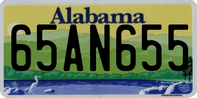 AL license plate 65AN655
