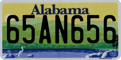AL license plate 65AN656