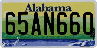 AL license plate 65AN660