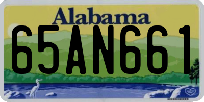 AL license plate 65AN661
