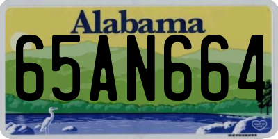 AL license plate 65AN664
