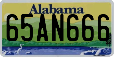 AL license plate 65AN666