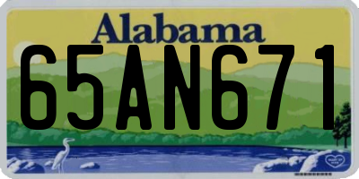 AL license plate 65AN671