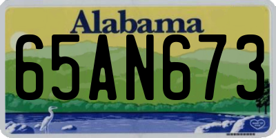 AL license plate 65AN673