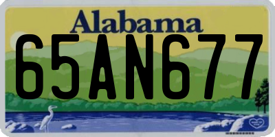 AL license plate 65AN677