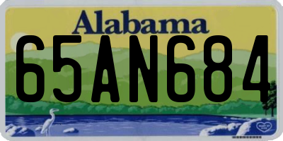 AL license plate 65AN684