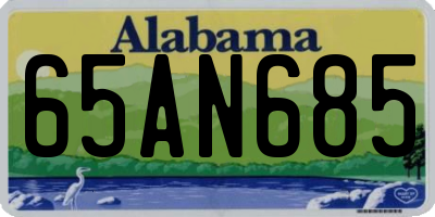 AL license plate 65AN685