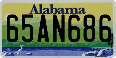 AL license plate 65AN686