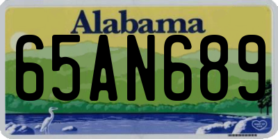 AL license plate 65AN689