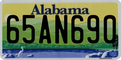 AL license plate 65AN690