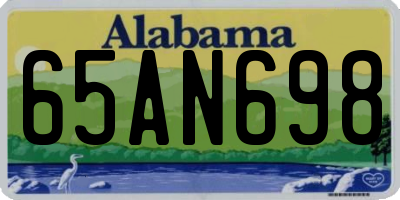AL license plate 65AN698