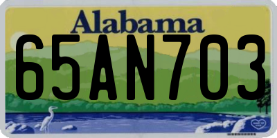 AL license plate 65AN703